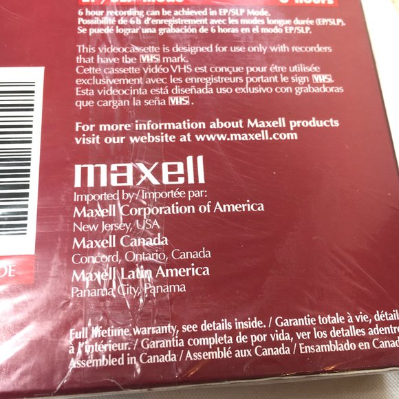 NWT Blank Media VHS Maxell T-120 High Grade - Picture 6 of 7
